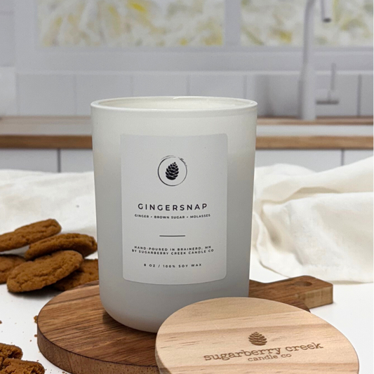 Kitchen with gingersnap candle and cookies