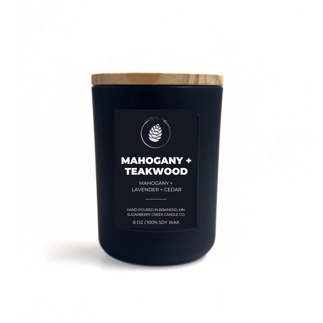 Mahogany + Teakwood Soy Wax Candle