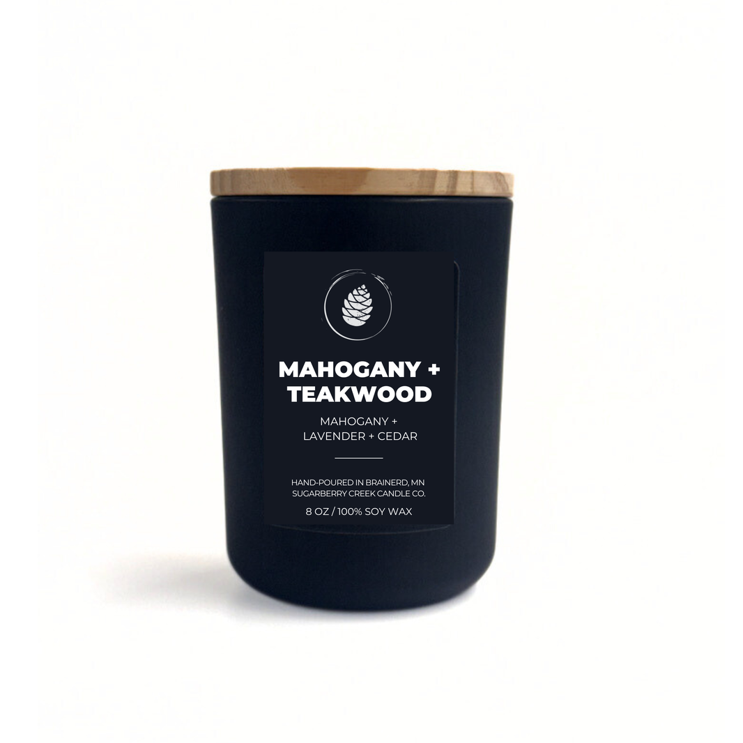 Mahogany + Teakwood Soy Wax Candle