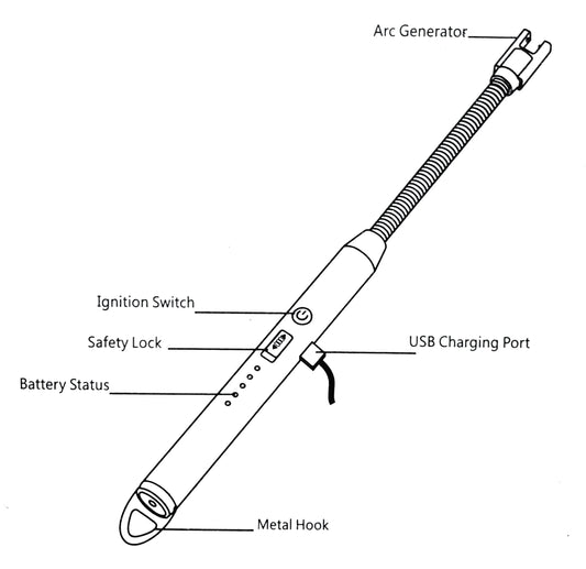 Rechargeable Arc Lighter