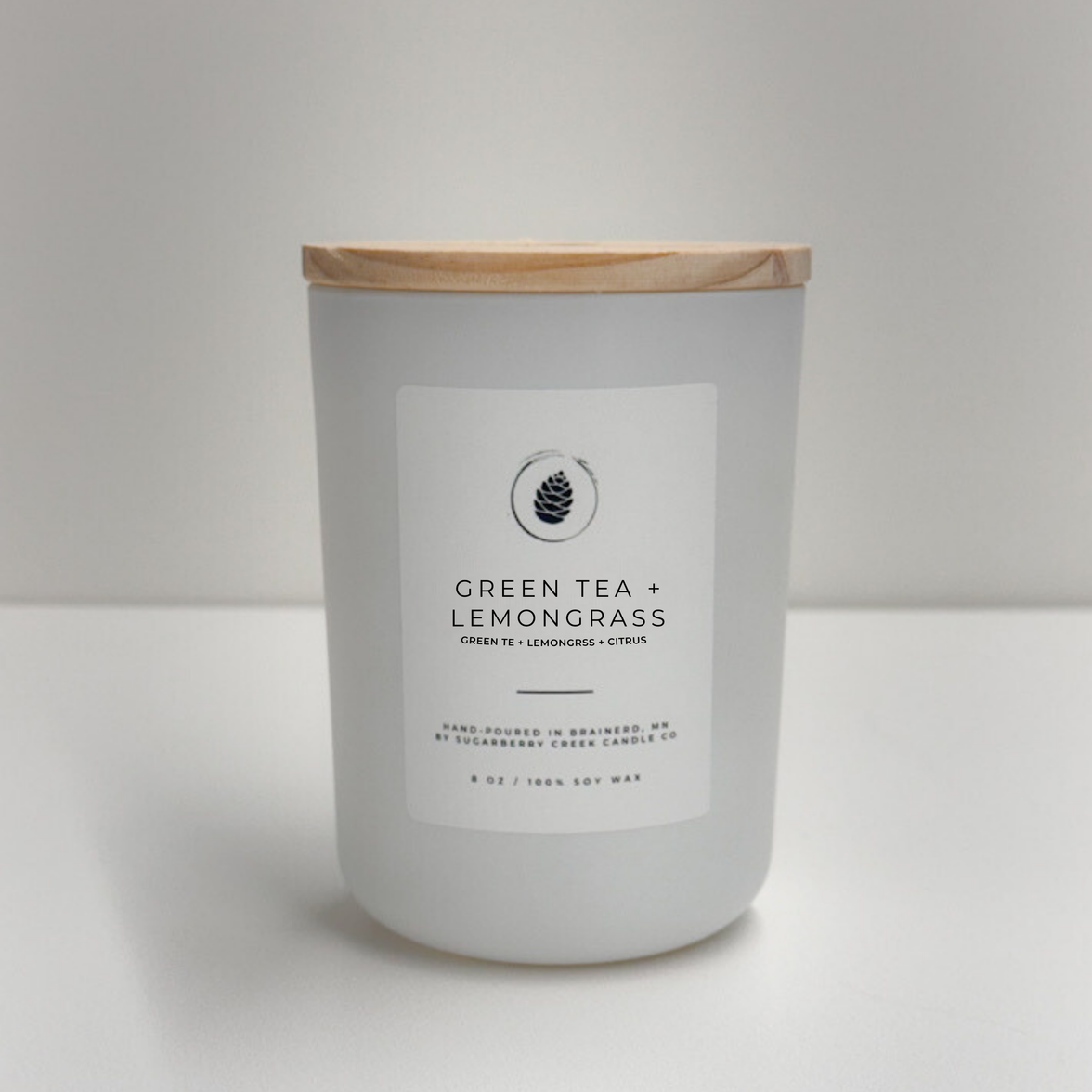 Green Tea + Lemongrass Soy Wax Candle