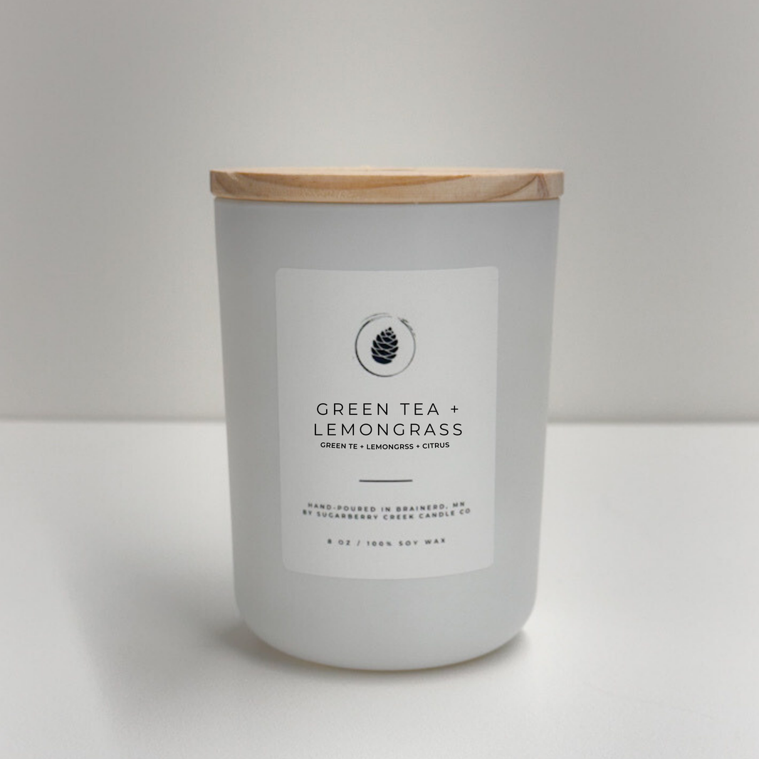 Green Tea + Lemongrass Soy Wax Candle