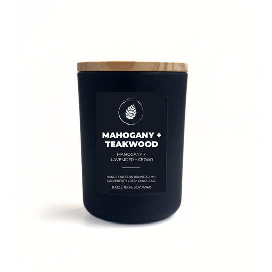 Mahogany + Teakwood Soy Wax Candle
